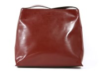 Lot 1136 - A Burberry red leather shopper