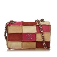 Lot 1251 - A Chanel 'Choco Bar' patchwork flap bag