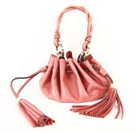 Lot 1147 - A Givenchy pink leather evening handbag