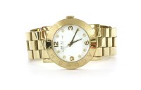 Lot 1476 - A ladies' gold-plated Marc Jacobs quartz bracelet watch