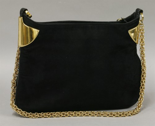 Lot 1081 - A Gucci black suede and leather 'Masterpiece' shoulder bag