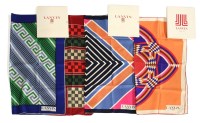 Lot 1445 - Four assorted silk Lanvin scarves