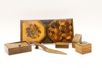 Lot 195 - A collection of various Tunbridge ware