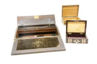 Lot 291 - A Victorian rosewood and inlaid writing slope