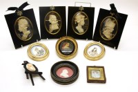 Lot 197 - A set of four wax relief portraits