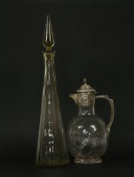 Lot 274 - A Victorian silver topped claret jug