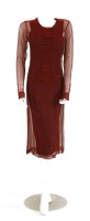 Lot 1326 - A Diane von Furstenberg 100% cashmere red wrap dress