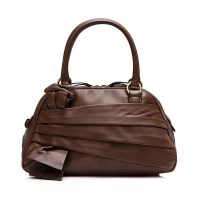 Lot 1239 - A Valentino brown leather pleated handbag