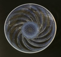 Lot 266 - A Lalique 'Poissions' opalescent glass dish