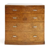 Lot 366 - An Art Deco walnut chest of drawers