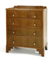 Lot 341 - An Art Deco walnut four-drawer chest