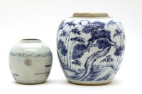Lot 287 - A Chinese blue and white porcelain ginger jar
