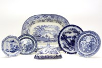 Lot 366 - A quantity of blue and white transfer decorated china