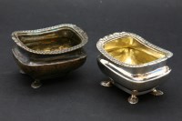 Lot 222 - A pair of George lll silver open salts