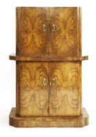 Lot 344 - An Art Deco walnut cocktail cabinet