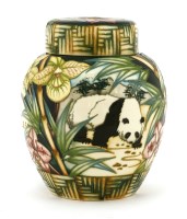 Lot 530 - A Moorcroft Collectors' Club 'Panda' ginger jar and cover