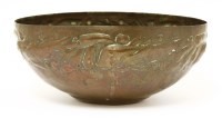 Lot 66 - A Newlyn Arts and Crafts copper bowl