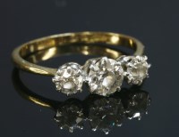 Lot 169 - A graduated three stone diamond ring