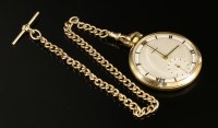 Lot 132 - A gold Garrard mechanical open-faced pocket watch