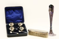Lot 236 - A cased set of four silver salts