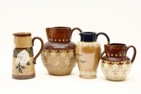 Lot 323 - Four Royal Doulton pottery jugs