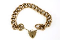 Lot 151 - A gold hollow curb link bracelet