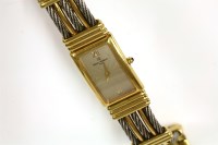 Lot 160 - A ladies bi-colour gold plated Michel Herbelin quartz bracelet watch