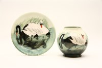 Lot 263 - A Moorcroft Swan vase