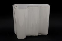 Lot 307 - Alvar Alto a white cased glass 'Savoy' vase