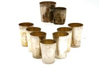 Lot 233 - A quantity of various Continental white metal and silver beakers