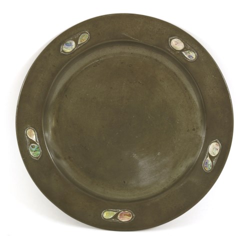 Lot 78 - A Tudric pewter plate