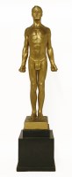 Lot 376 - A gold painted plaster figure of a man