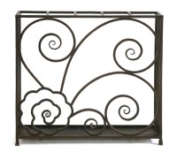 Lot 351 - A French Art Deco wrought iron umbrella stand