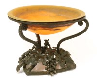Lot 280 - A mottled orange glass bowl