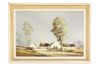 Lot 543 - Landscape with buildings and figures