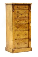 Lot 641 - A Victorian walnut Wellington chest