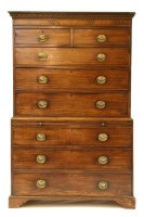 Lot 580 - A George III mahogany chest on chest