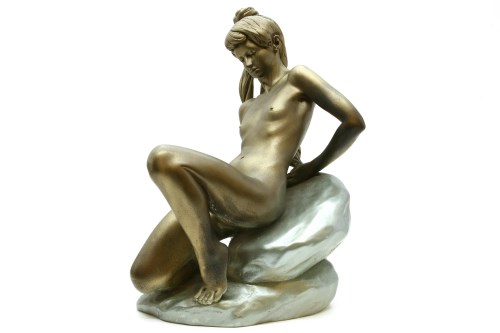 Lot 509 - A painted sculpture of a lady