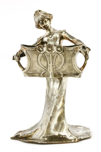 Lot 27 - An Art Nouveau silvered centrepiece