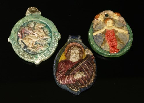 Lot 36 - Three Compton Pottery pendants