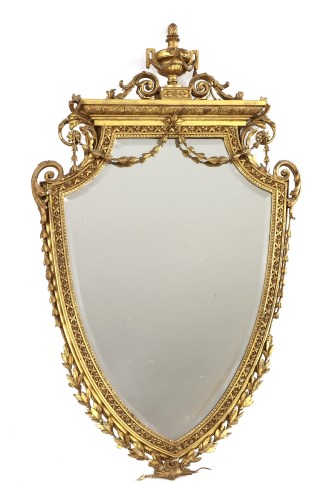 Lot 41 - A Victorian giltwood and gesso heart-shaped wall mirror