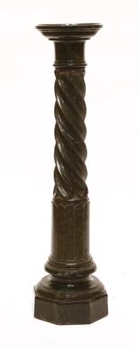 Lot 35 - A variegated green marble column