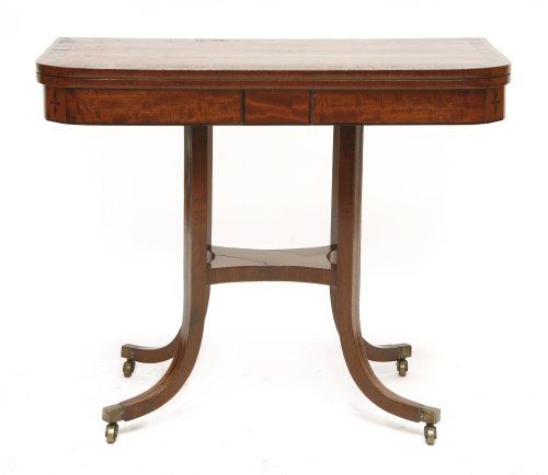 Lot 25 - A Regency mahogany fold-over card table