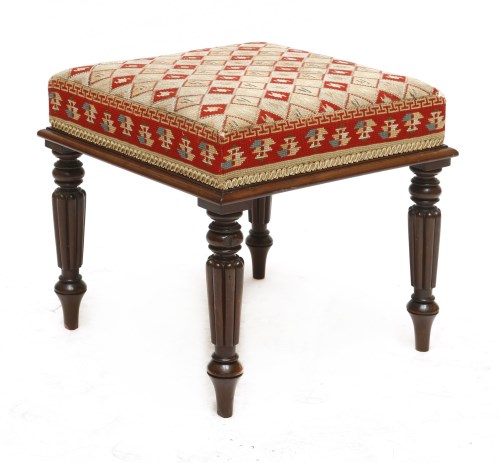 Lot 69 - A Victorian mahogany stool