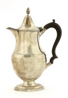 Lot 370 - A silver hot water jug