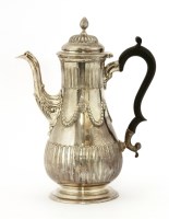 Lot 371 - A Victorian silver coffee pot