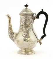 Lot 372 - A late Victorian silver coffee pot