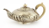 Lot 356 - A  George IV silver teapot