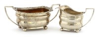 Lot 376 - A George III silver two-handled sugar bowl and milk jug