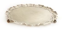 Lot 375 - A silver salver